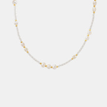 Titanium Steel Glass Bead Pearl Necklace
