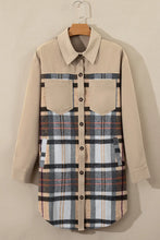 Pocketed Plaid Long Sleeve Mini Shirt Dress