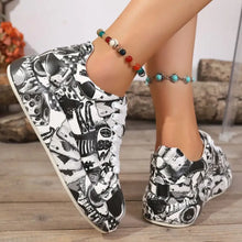 Abstract Print Lace Up Sneakers Woman Sneakers
