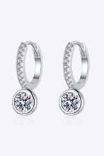 1 Carat Moissanite Rhodium-Plated Drop Earrings Silver One Size