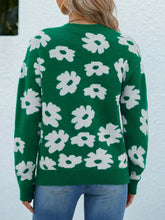 Floral Round Neck Sweater Sweater Pullovers