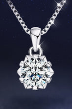 1 Carat Moissanite Pendant Platinum-Plated Necklace Silver One Size