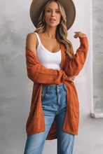 Open Front Textured Cardigan with Pockets Woman Outerwear