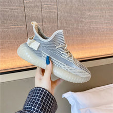 Mesh Lace-Up Platform Athletic Shoes Cream