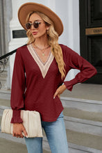 V-Neck Flounce Sleeve Blouse Woman Blouses