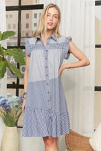 ADORA Button Down Textured Babydoll Dress Woman Casual Dress