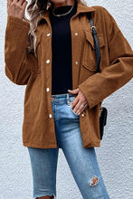 Pocketed Snap Down Long Sleeve Jacket Casual Dresses