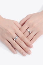 Moissanite Rhodium-Plated Ring Rings