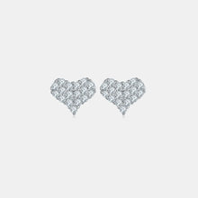 Moissanite 925 Sterling Silver Heart Stud Earrings