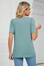 Square Neck Puff Sleeve T-Shirt Woman T Shirts