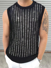 Men's Round Neck Hollow Out Sleeveless Top Tanks & Camis