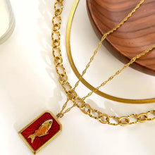 3-Piece 18K Gold-Plated Stainless Steel Necklace Fashion Jewelry