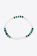 Crystal & Natural Stone Bracelet Teal One Size