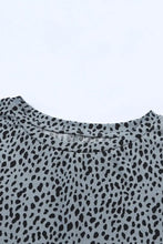 Animal Print Round Neck Tunic Tee with Pockets Woman T Shirts