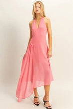 HYFVE Chiffon Halter Asymmetrical Hem Dress Casual Dresses