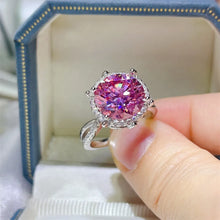 5 Carat Moissanite Halo Engagement Ring Blush Pink