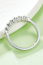Moissanite Platinum-Plated Half-Eternity Ring Rings