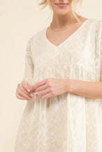 And The Why Woven Leopard Baby Doll Roll-Sleeve Casual Dress Casual Dresses