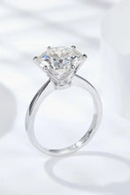 Platinum-Plated 5 Carat Moissanite Solitaire Ring Rings