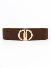 D Buckle Elastic Belt Brown One Size Belts