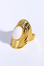 Natural Stone Copper Ring White One Size