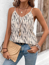 Printed V-Neck Cami Top White