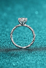 1 Carat Moissanite 6-Prong Twisted Ring Rings