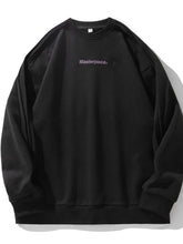 Men's Letter Round Neck Long Sleeve Sweatshirt