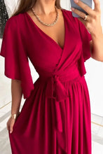 Surplice Flutter Sleeve Maxi Dress Woman Maxi Dress