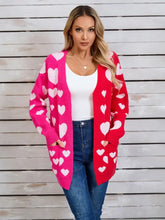 Angel Wings Heart Open Front Long Sleeve Cardigan Woman Outerwear