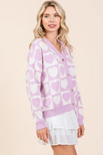 Mittoshop Checkered Heart Button Down Cardigan Woman Outerwear