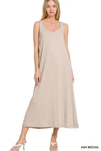 Zenana French Terry Twisted Strap Midi Dress Casual Dresses