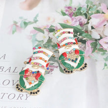 Rhinestone Alloy Santa Earrings Earrings