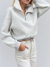 Half Zip Long Sleeve Sweatshirt Woman Sweatshirts