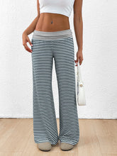 Striped Wide Leg Pants Stripe