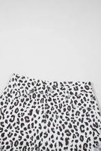 Leopard Frayed Hem Denim Shorts Denim Shorts