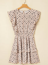Heart Flutter Sleeve Ruffle Mini Dress