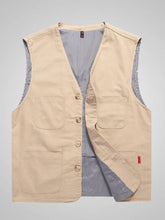 Men's Plus Size Button Up Vest