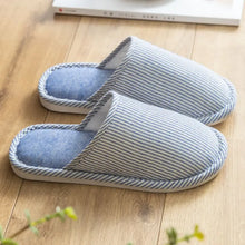 Round Toe Flats Slippers Blue Woman Slippers