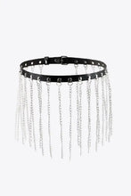Fringed Chain PU Leather Belt Belts