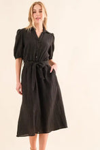 And The Why Waffle Textured Ribbon Waist Midi Dress Casual Dresses