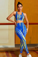 Sports Tank and Leggings Set Cobalt Blue Woman Activewear