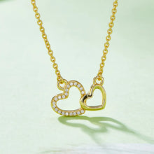 Moissanite 925 Sterling Silver Heart Necklace Gold One Size