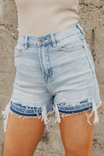High Waist Raw Hem Denim Shorts Denim Shorts