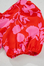 Floral Puff Sleeve Sweetheart Neck Ruffled Mini Dress Woman Casual Dress