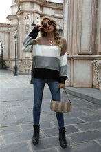 Angel Wings Color Block Round Neck Sweater Sweater Pullovers