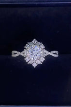 Floral 2 Carat Moissanite Crisscross Ring Rings