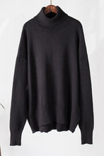 Turtle Neck Dropped Shoulder Sweater Sweater Pullovers