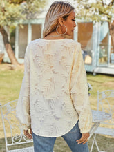 V-Neck Long Sleeve Blouse Woman Blouses