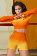Gradient Sports Top and Shorts Set Woman Activewear